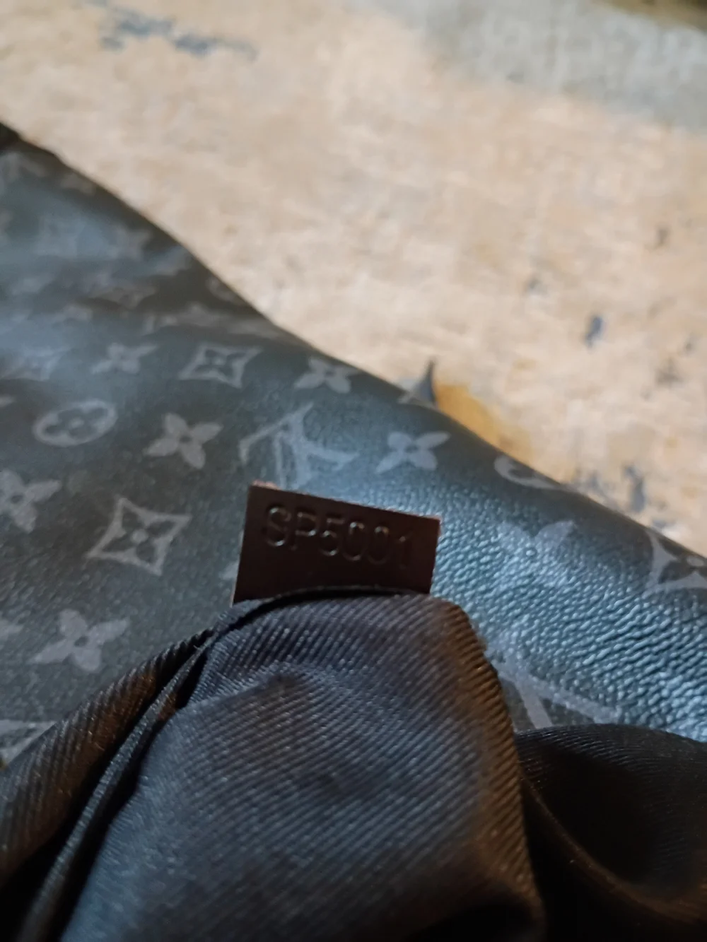 Louis Vuitton Black and Gray Monogram Backpack